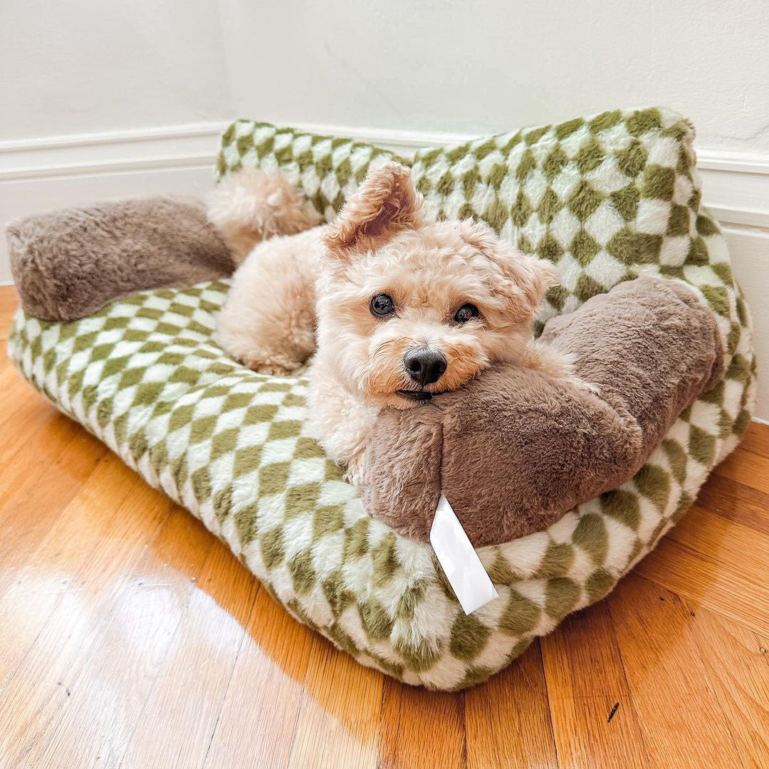 Calming Plushy Dog Sofa