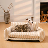 Trendy Striped Calming Pet Sofa